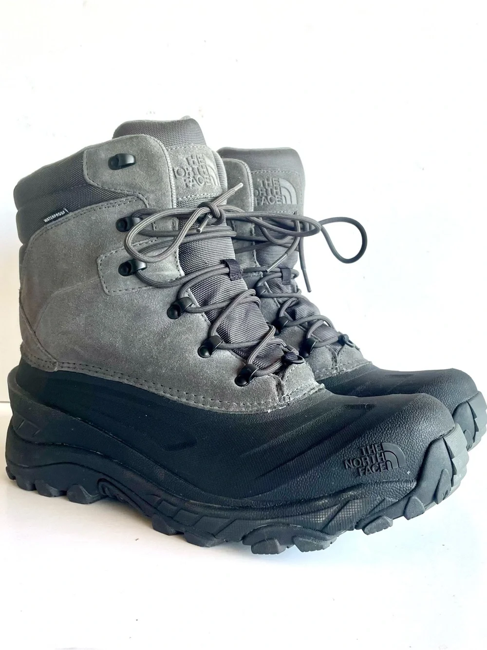 The North Face Black Gray Waterproof Winter Snow Hiking Boots Men's Size 13